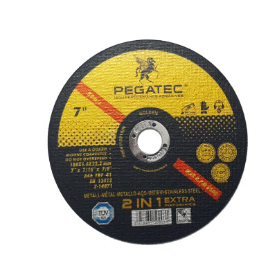 صفحه برش استیل(صفحه سنگ فرز)  فلاپ دیسک پگاتک 7 اینچ مدل 180  PEGATEC