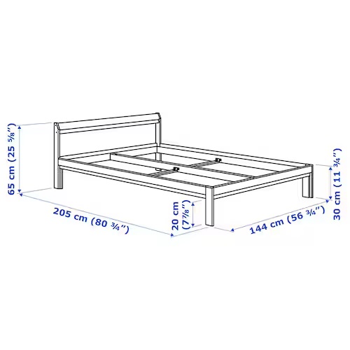 چارچوب تخت چوب کاج ایکیا کد392.486.08 IKEA