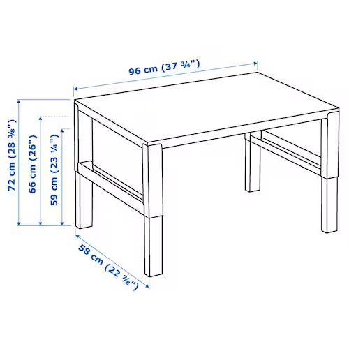 میز سفید فیروزه ای نوجوان ایکیا کد IKEA 894.374.75