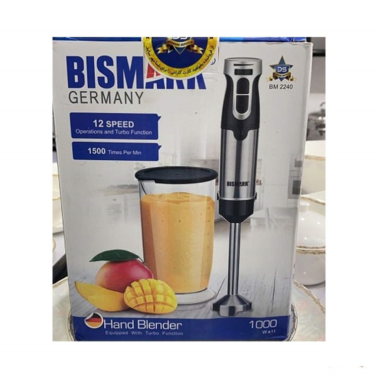 گوشت کوب تک کاره بیسمارک تحت لیسانس آلمان مدل BM2240 ا BISMARK BM2240 HAND BLENDER