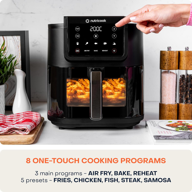 سرخ کن بدون روغن نوتریکوک تحت لیسانس آمریکا مدل |nutricook AFS200 airfryer|